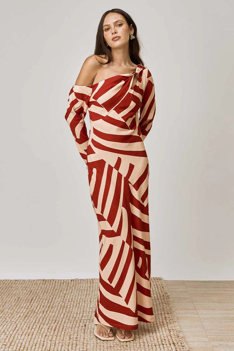 Tropico Midi Dress with Sleeves in Tropico Print