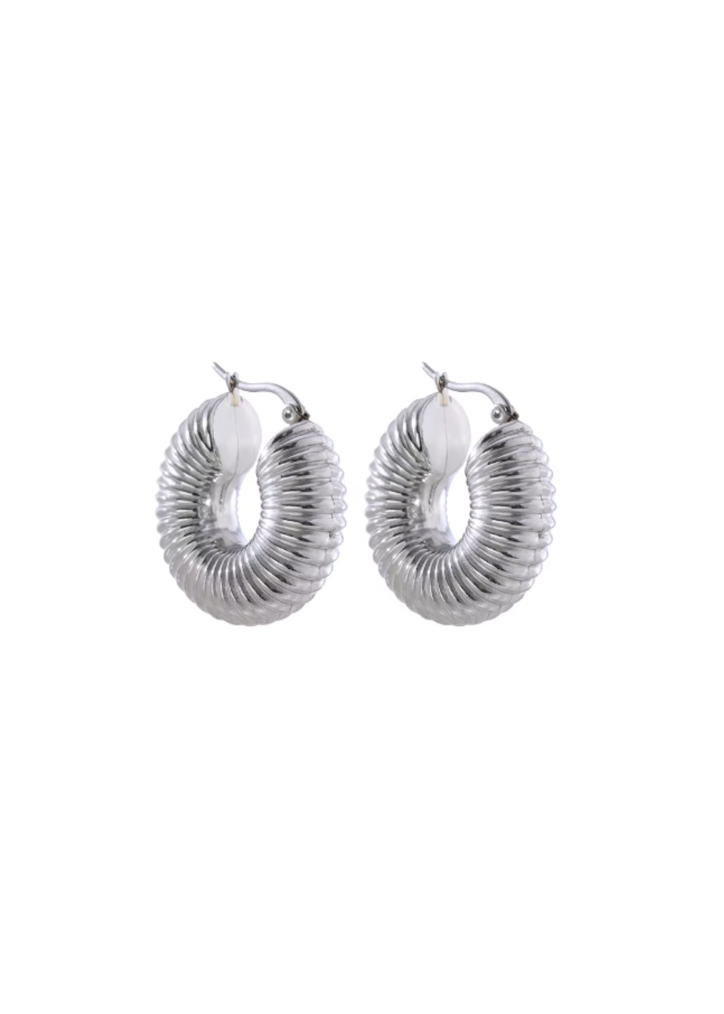 The Bella Hoop Earring in Silver