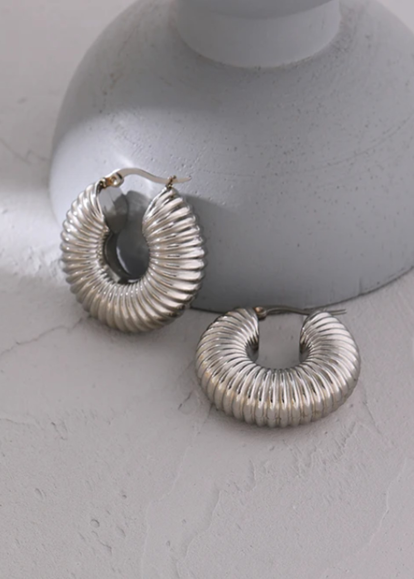 The Bella Hoop Earring in Silver