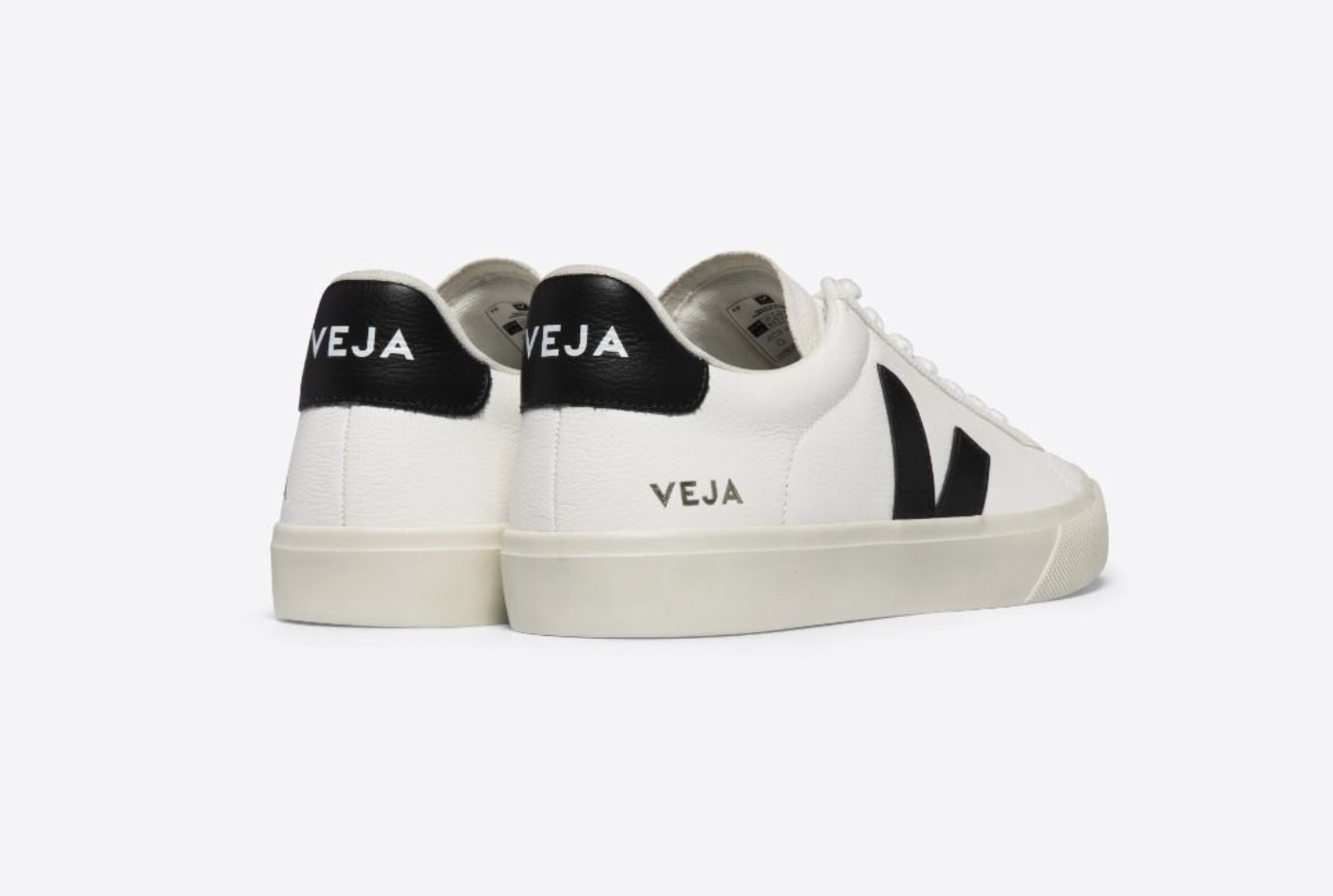 Veja Campo Chromefree Leather Extra White Black Momera Goondiwindi